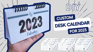 How to Make a Desk Calendar UPDATED FOR 2024  DIY Desk Calendar with FREE TEMPLATE using Canva [upl. by Korwun124]