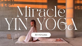 30 Min Miracle Yin Yoga  Deep Stretch amp Divine Connection with 999 Hz Frequency [upl. by Naivart]