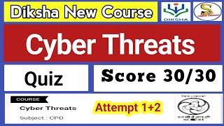 Cyber Threats Quiz Answers Diksha  CIET NCERT Cyber threats Answer key [upl. by Ahsian]