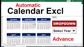 how to create a yearly calendar in excel using formulas  how Create interactive calendar in excel [upl. by Hach737]