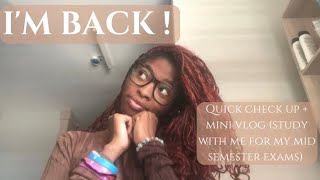 I’m Baaaack 🧚🏽‍♀️🌸✨ MINI VLOG • GRWM  STUDY WITH ME [upl. by Surovy]