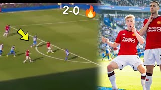 Brighton vs Man United 02 🔥  Dalot Hojlund goal seal win [upl. by Vanna819]