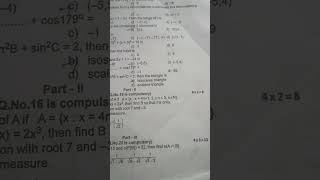 11th maths first midterm exam question paper 2024 [upl. by Imray]