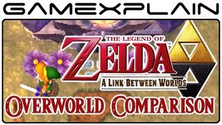 Zelda A Link Between Worlds amp Link to the Past Overworld Comparison 2 HeadtoHead [upl. by Zorah]