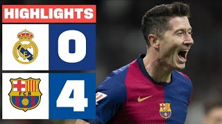 Real Madrid 04 FC barcelona  Highlights All Goals amp 2024  espn fc [upl. by Annirtak]