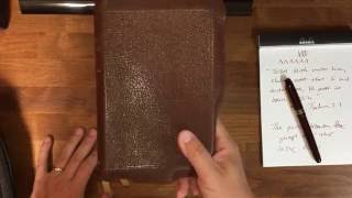 RL Allan Brevier Clarendon King James Version KJV Brown Goatskin Bible [upl. by Moskow627]