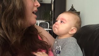 Baby Gets Emotional When Mom Sings Opera [upl. by Azeria96]