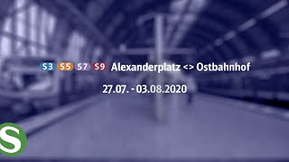 SBahn Berlin Bauinformation 2020 Alexanderplatz – Ostbahnhof S3 S5 S7 S9 [upl. by Granniah101]