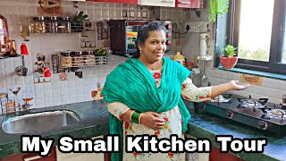 My Small Kitchen Tour  How I Organise My Small Indian Kitchen  Afroz Kitchen [upl. by Streeter]