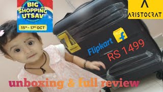 ARISTOCRAT BY VIP LUGGAGE TROLLY UNBOXING amp REVIEW  FLIPCART SALE OFFER PRIZE 1499  63 CM MEDIUM [upl. by Abelard]