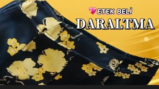 diy ETEK BELİ DARALTMA EN KOLAY TEKNİK pratikvekolay geridönüşüm onarım tamir [upl. by Marrin]