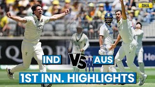 IND Vs AUS Highlights 1st Test India All Out At 150 Australias Hazelwood Steals The Show BGT 2025 [upl. by Michey]