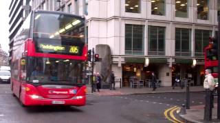 London Buses at Finsbury SquareMoorgate [upl. by Airad]