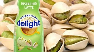 International Delight Pistachio Latte Coffee Creamer Tasting [upl. by Roger27]