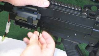 airsoft tutorial how to disassemble the aampk m249 saw aeg [upl. by Ernaline]