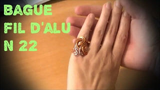 Tuto Bague en fil daluminium N°22 [upl. by Arorua38]