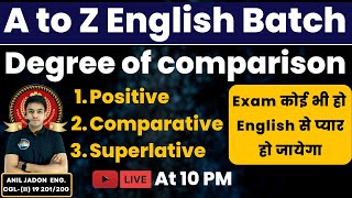 English  Adjective  Degree of Comparison  A to Z English Batch  BY ANIL JADON For All [upl. by Amick]