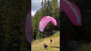 Paraglider launch in Greifenburg with my Pink Ozone Buzz Z7 paragliding parapente [upl. by Delfine]