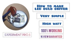 how ti make 9watt led bulb driver 1k led bulb driver banana sikhe video trending [upl. by Nayrda74]