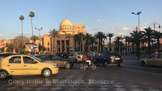 Crazy traffic in Marrakech Morocco  March 13th 2020 [upl. by Ceil]