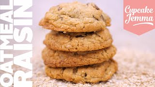 Oatmeal amp Raisin New York Cookie Recipe  Bake At Home  Cupcake Jemma [upl. by Dust756]