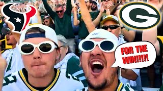 BRANDON MCMANUS GAME WINNER TEXANS VS PACKERS GAMEDAY VLOG [upl. by Ecirtaemed]