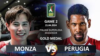 Gold Medal Matches of Italian Volleyball SuperLega 20232024  Monza vs Perugia [upl. by Herrera]