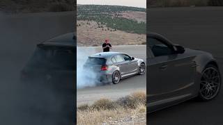 The 1M e87 v8 drift donut burnout 💨💨 [upl. by Eelram]