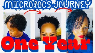 DIY 🎉One Year🎉Microlocs JourneyVisual with PICs  hairstyles [upl. by Egin]