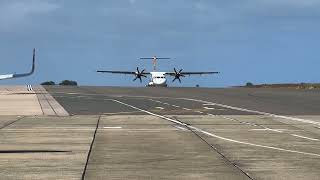 Aurigny ATR 72600 GOTAR Departing Guernsey Airport EGJB 4K [upl. by Weider]