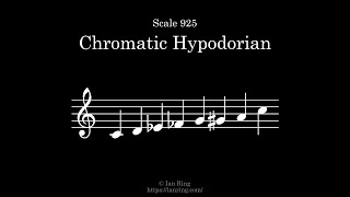 Scale 925 Chromatic Hypodorian [upl. by Edric14]