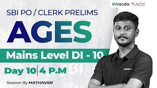 SBI POCLERK PRELIMS 2025  AGES  MAINS LEVEL DI  10  MADHAVAN [upl. by Urbanna]