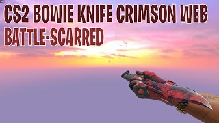 Bowie Knife Crimson Web BattleScarred  CS2 Skin Showcase 457 [upl. by Yltneb]