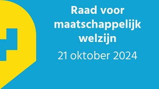 Raad voor maatschappelijk welzijn Zottegem 21 oktober 2024 [upl. by Schouten]