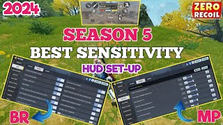 Best Sensitivity Settings in Cod Mobile Season 5  br sensitivity codm 2024  codm br settings [upl. by Yolande]