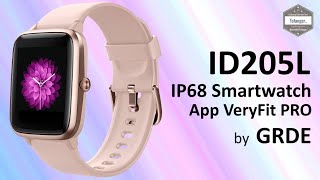 ID205L Smartwatch  H205L  GRDE ID205L  Montre connectée IP68  App Veryfit Pro  Unboxing [upl. by Stavro]