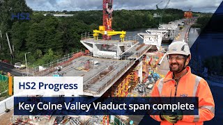 HS2 completes key Colne Valley Viaduct span during threeweek road closure [upl. by Otsirc]