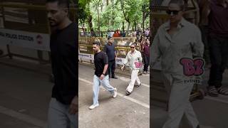 Neha Dhupia and Angad Bedi arrives at Malaikas residencebuzzzookaevents [upl. by Hulbig]