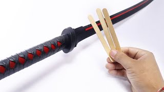 Cool Cyberpunk Katana Out Of Popsicle Stick [upl. by Etnohs349]