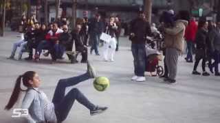 Amazing Street Football Skills By Lisa 15 years old [upl. by Raual]