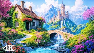 Enchanted Cottage Ambience  Gentle Stream amp Bird Sounds  Relax amp Focus [upl. by Meedan]