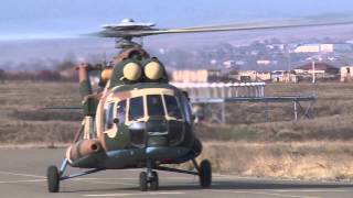 President Sargsyan and escorting helicopters land in Stepanakert airport Nagorno Karabakh Republic [upl. by Clardy]