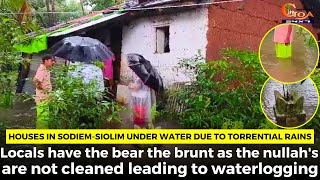 Houses in SodiemSiolim under water due to torrential rains [upl. by Shreeves]