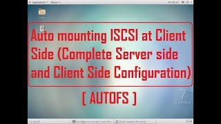 How to auto mount iscsi target disk in Centos 7 Redhat 7 automounting [upl. by Semela985]