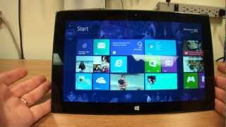 Microsoft Surface tablet nice flip through programs swipe function [upl. by Llibyc]