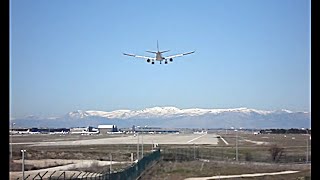 AVIONES ATERRIZANDO Y DESPEGANDO  Aeropuerto de Madrid Barajas [upl. by Elyag]