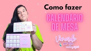 Como fazer calendário de mesa A4  molde gratuito [upl. by Clere777]