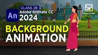 Adobe Animate CC 2024 Advance Level Background Animation  2D Animation  2D Cartoon  Hindi [upl. by Joashus923]