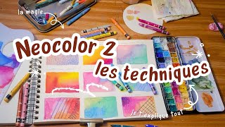 ★ Neocolor 2 Caran dAches ❤ Comment les utiliser [upl. by Omrellig]