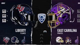 Week 4 PAC12 Football Liberty vs East Carolina Sept 21st 2024 [upl. by Kenison]